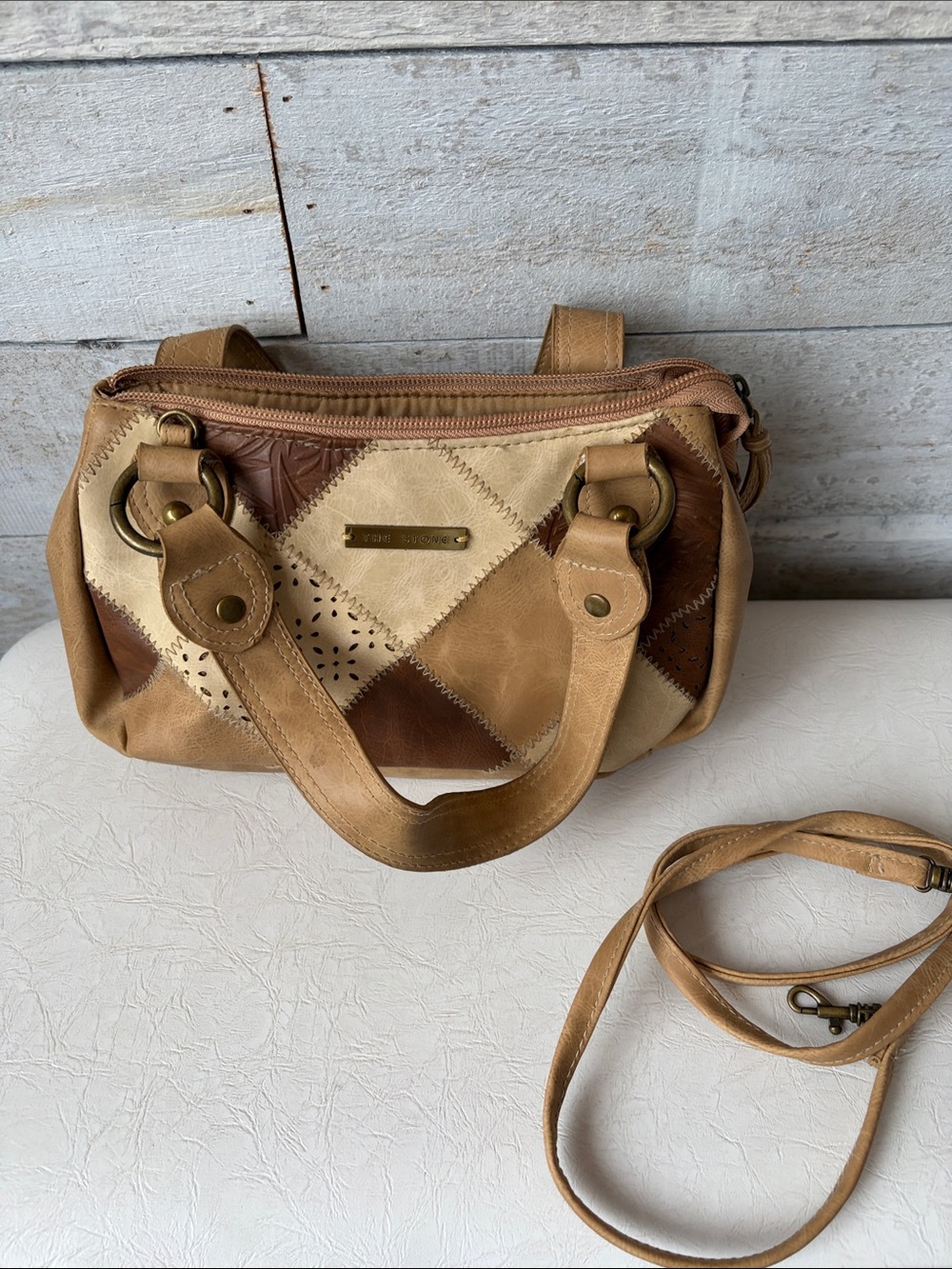 The Stone Y2K patchwork handbag - Picture 6 of 9